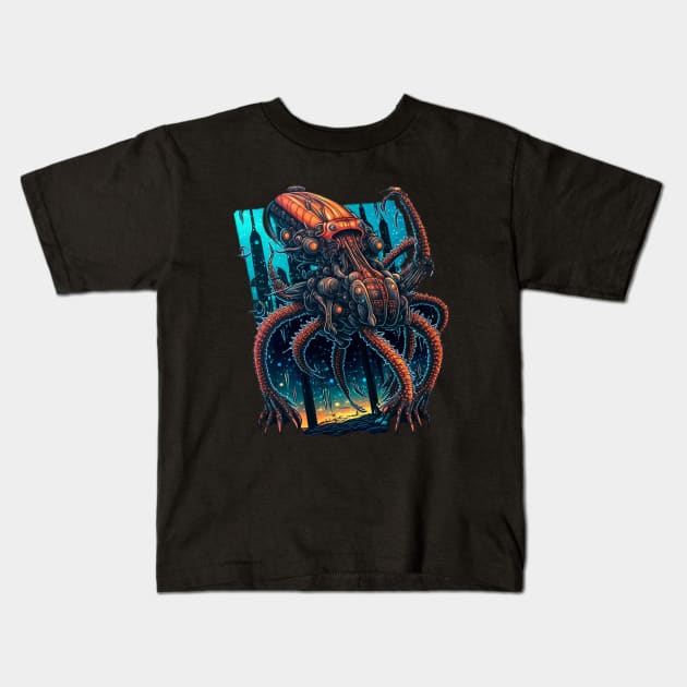 Giant Spider Kids T-Shirt by gblackid